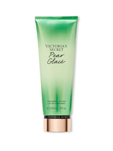 Victoria's Secret Pear Glacé lotion bottle highlights silky hydration with fruity scent.