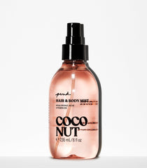 Victoria's Secret PINK Coconut Hair & Body Mist spray-action for quick refresh.