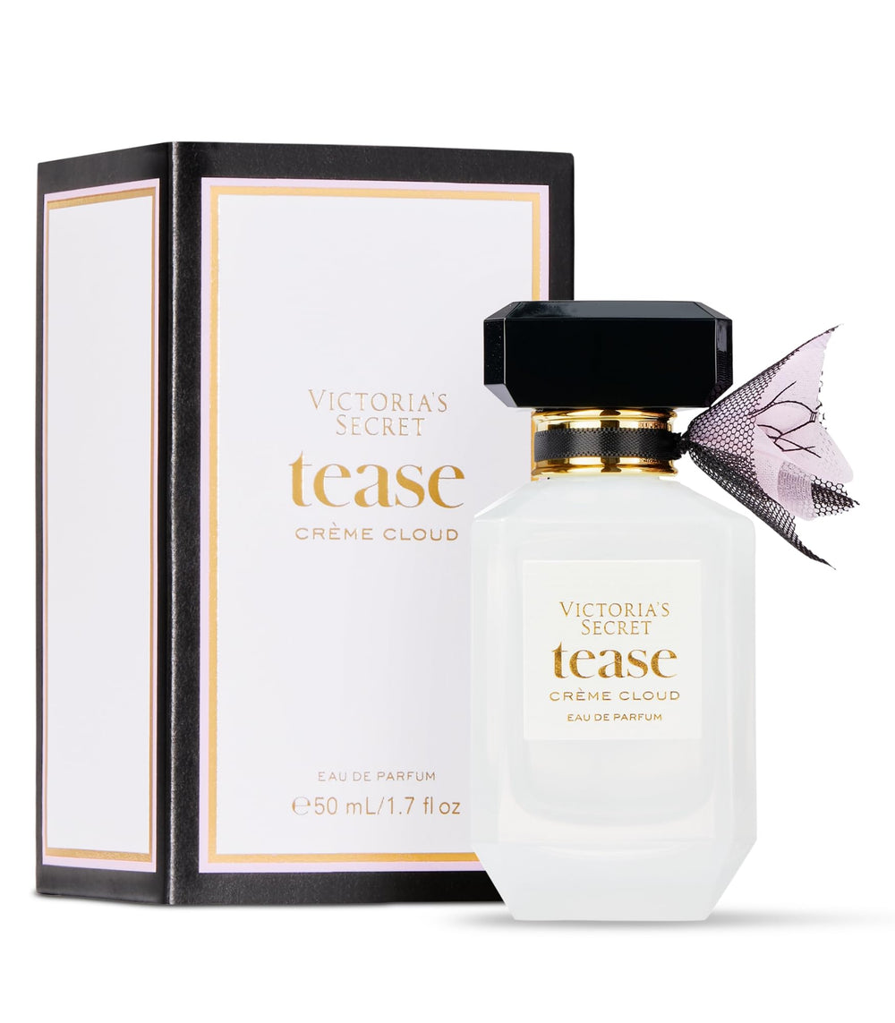 Victoria's Secret Tease Creme Cloud bottle pours for a long-lasting fragrance
