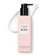 Victoria's Secret Tease fragrance lotion bottle ready for application and layering
