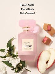 Victoria's Secret Tease Sugar Fleur cap closeup highlighting floral and caramel glaze