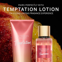 Victoria's Secret Temptation Mist spray application close-up