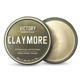 Victory Barber & Brand Claymore pomade-tube shown for all-day strong hold