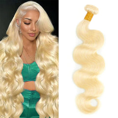 VICYAO 613 blonde bundles length view for accurate measurement and full-head coverage.