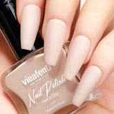 Vieafenti Matte Nude Nail Polish bottle shows a velvety neutral finish for everyday looks