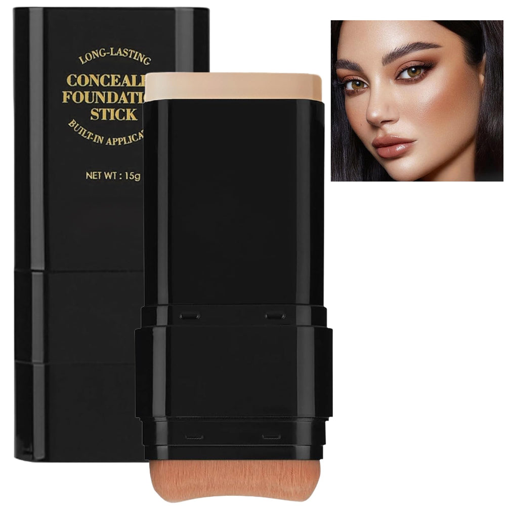 Vienflona Foundation Stick dual-ended application for fast, even coverage on the go.