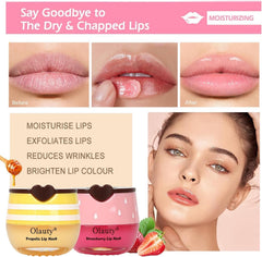 Vienflona sleep lip mask closeup shows overnight nourishment for smoother morning lips.