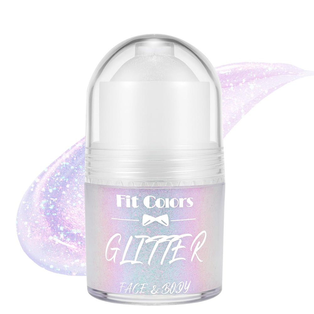 Vigorder roll-on body glitter bottle demonstrates even application on skin