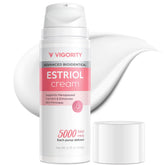 Vigority Bioidentical Estriol Face Cream bottle closeup for daily hydrating moisturizer