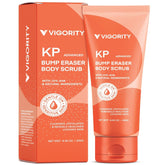 Vigority KP Bump Eraser Scrub in a jar delivers gentle exfoliation for smoother skin.