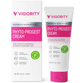 Vigority Phyto-Pro Cream bottle closeup showcases hydrating botanicals for daily care.