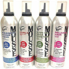 Vigorol Mousse Maximum Shine Application shows easy styling for defined wave texture.