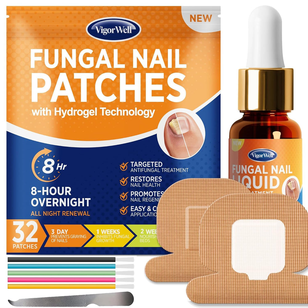 VigorWell toenail fungus patch set for overnight repair support.