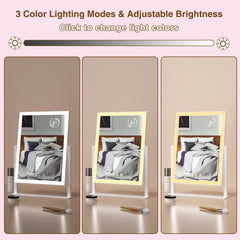 ViKert makeup mirror three color modes for Day, Cool, Warm lighting.