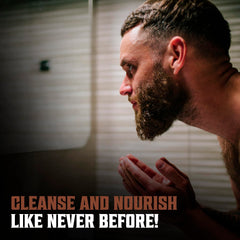 Viking Revolution beard-wash-dandruff-relief suggests reduction of itch and flakes.