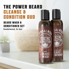 Viking Revolution beard wash lather close-up shows rich cleansing foam.