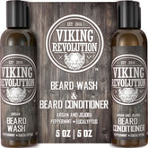 Viking Revolution Beard Wash pump lather shows rich cleansing for healthier facial hair.