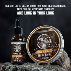 Viking Revolution beard balm tin for shaping and frizz-free hold