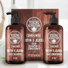 Viking Revolution Jojoba oil moisturizes strands for soft, manageable hair.