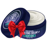Viking Revolution luxury shaving cream clary sage bottle highlights rich lather and premium scent.