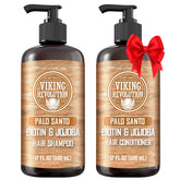 Viking Revolution Palo Santo shampoo bottle with refreshing scent for men