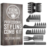 Viking Revolution 6-piece wide-tooth combs for gentle detangling and even styling