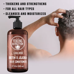 Viking Revolution conditioner pump in use for quick daily hydration.
