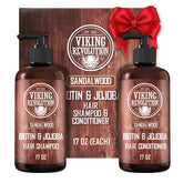 Viking Revolution Sandalwood Shampoo bottle pump for quick, mess-free application and refreshing cleanse.