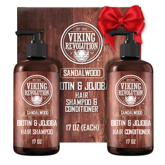 Viking Revolution Sandalwood Shampoo bottle pump for quick, mess-free application and refreshing cleanse.