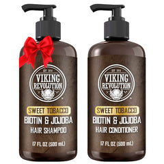 Viking Revolution Sweet Tobacco shampoo bottle with pump for easy daily cleansing.