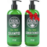 Viking Revolution Tea Tree Shampoo bottle — refreshing hydration for the scalp.