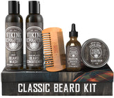 Viking Revolution ultimate grooming kit displayed for complete beard care routine.