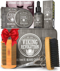 Viking Revolution Ultimate Beard Kit beard brush for detangling and comfortable grooming.