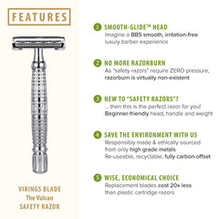 Vikings Blade luxury case keeps the Vulcan razor secure and travel-ready