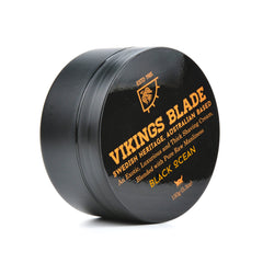 Vikings Blade Luxury Shaving Cream brush-foam yields rich lather for smooth razor glides.