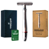 Vikings Blade safety razor with metal handle for a precise, smooth shave