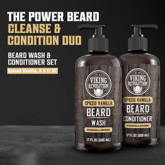 Viking Revolution beard wash lather close-up for deep cleansing.