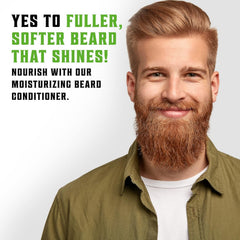 Viking Revolution natural beard oil bottle highlights deep moisturization for healthier-looking beard.