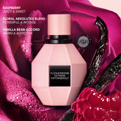Viktor&Rolf Flowerbomb Extreme EDP bottle close-up for bold longevity.