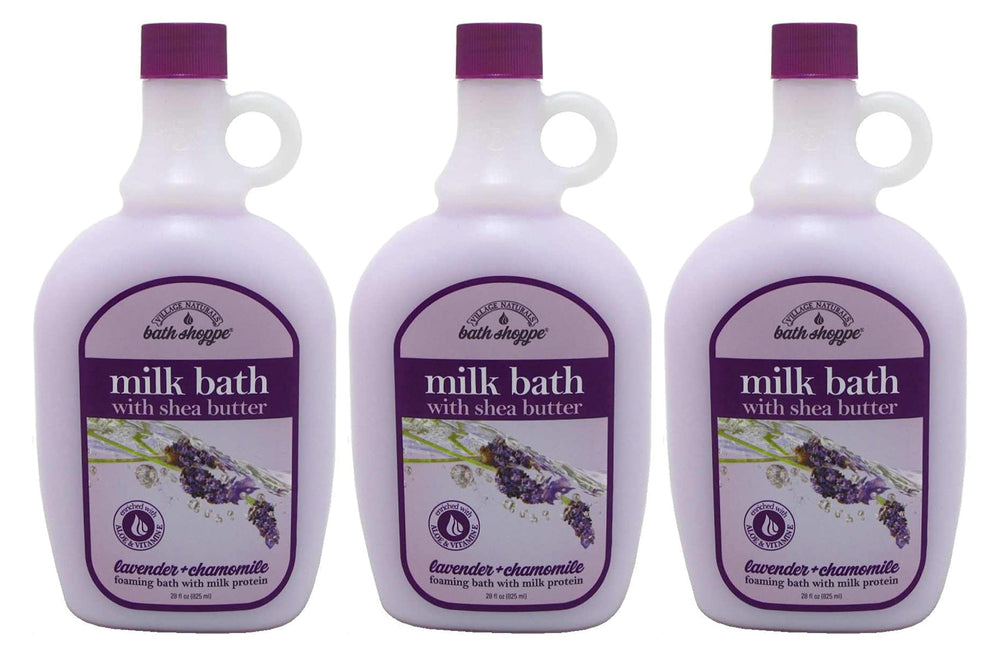 Village Naturals Therapy bath milk bottle pour for soft, hydrated skin