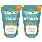 Village Naturals Therapy Hydrate bath soak bottle pours for calming citrus-infused bath