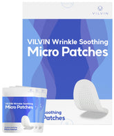 VILVIN dissolving microdart patches under-eye closeup for smoother-looking skin overnight.