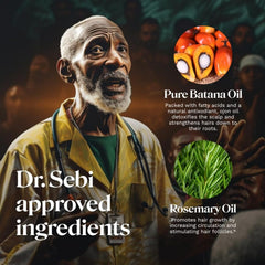 Close-up of VIMOZA Batana oil texture showing silky consistency.
