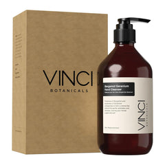 Vinci Botanicals Bergamot Geranium Hand Cleanser bottle with fresh aroma for daily ritual