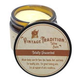 Vintage Tradition beef tallow balm unscented 2oz bottle delivers deep hydration