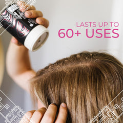 Viori Dry Shampoo Powder brushed through hair for natural volume and texture.