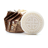 Viori Hamish & Co shampoo bar bottle close-up highlighting aged sandalwood scent and whisky infusion for refresh
