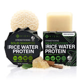 Viori Hidden Waterfall shampoo bar closeup shows nourishing rice water for vibrant hair