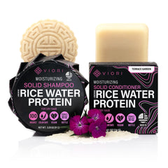 Viori Terrace Garden Shampoo Bar with rice water for nourished, vibrant hair