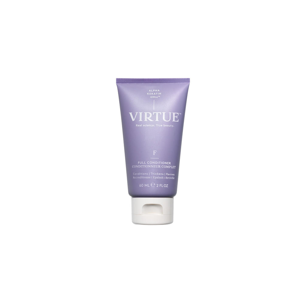 VIRTUE Full Volumizing Conditioner bottle shows lift and moisture for fuller hair